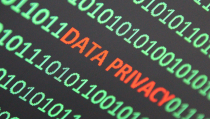 Data screen illustrating data privacy
