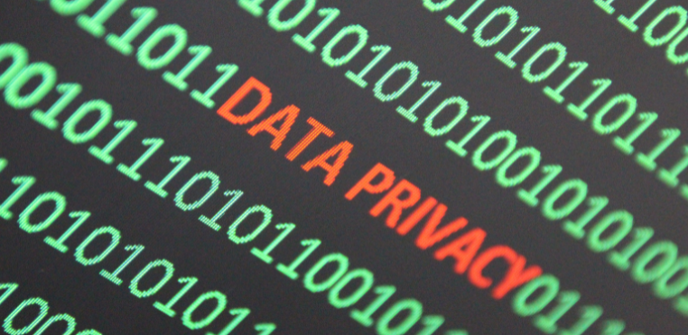 Data screen illustrating data privacy