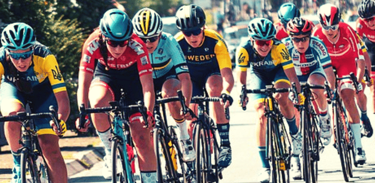 Cyclists in a race