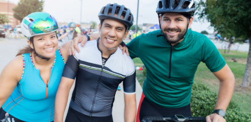3 deltagare i cykellopp